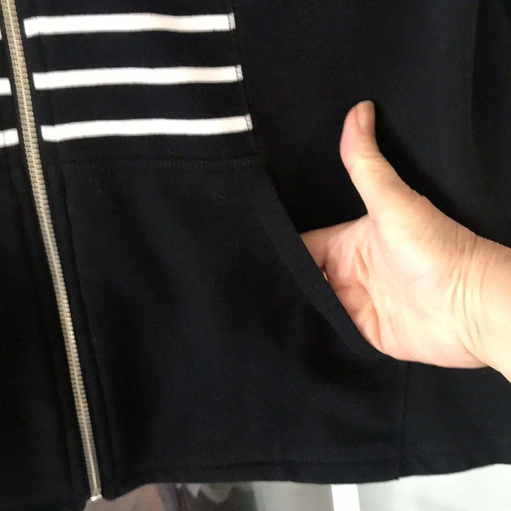 Chico’s Zenergy Striped Black and‎ White Women's Jacket